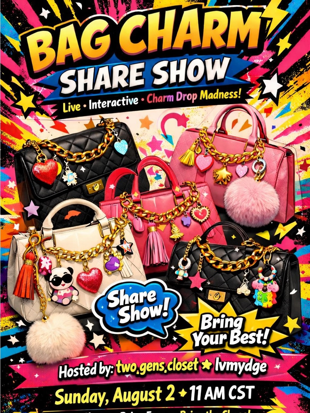 Bag Charm Share Show - Picture 1 of 1
